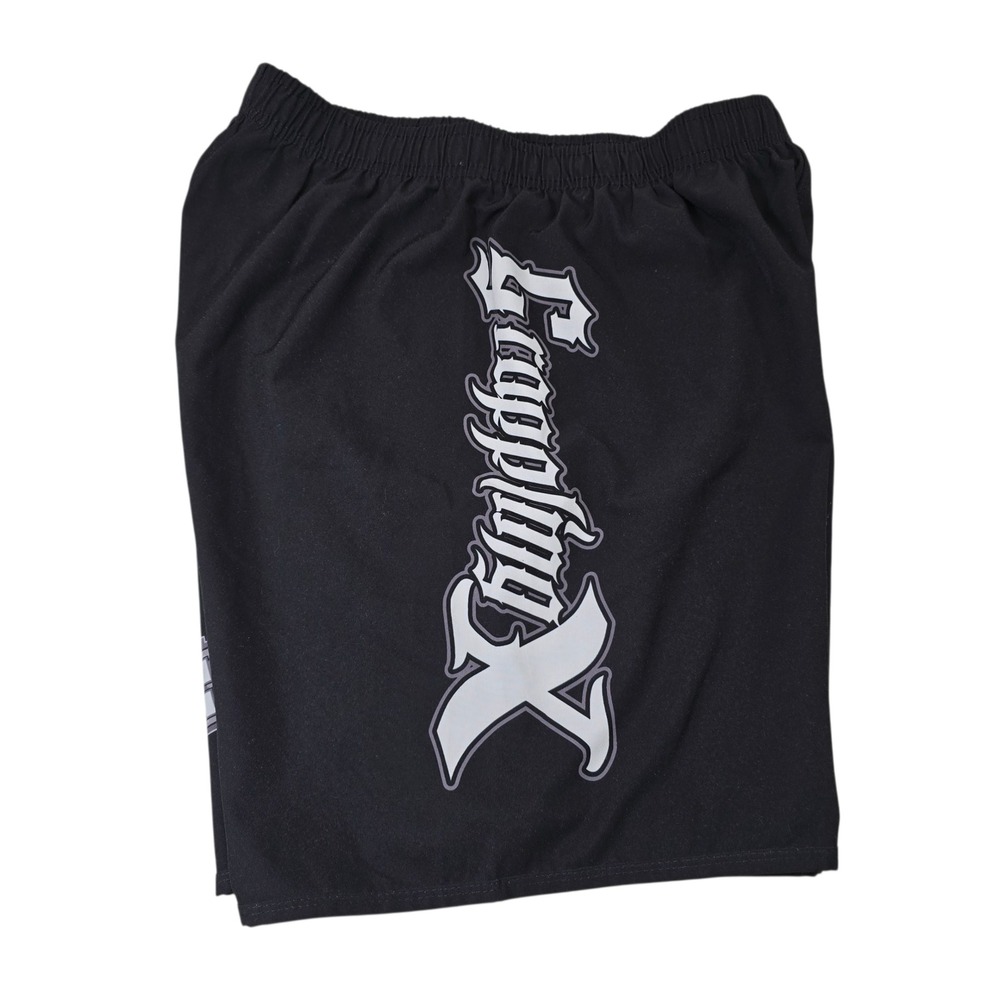 Operation Grapple Fight Shorts Mens Black Robot‎ Logo Jiu Jitsu MMA Training
